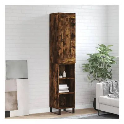 vidaXL Skříň highboard kouřový dub 34,5 x 34 x 180 cm kompozitní dřevo