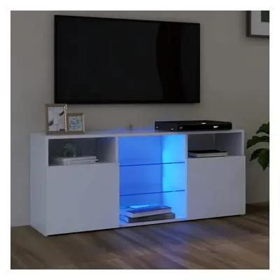 vidaXL TV skříňka s LED osvětlením bílá 120 x 30 x 50 cm