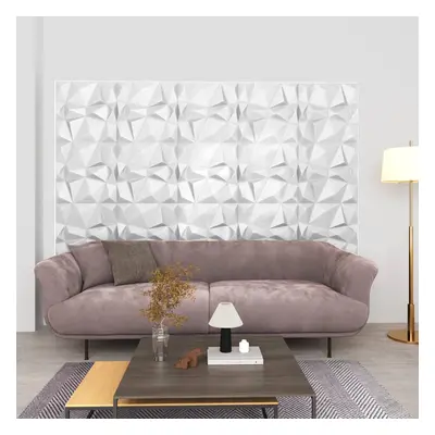 vidaXL 3D nástěnné panely 48 ks 50 x 50 cm diamant bílé 12 m²