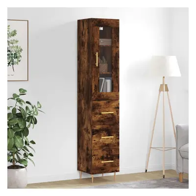 vidaXL Skříň highboard kouřový dub 34,5 x 34 x 180 cm kompozitní dřevo