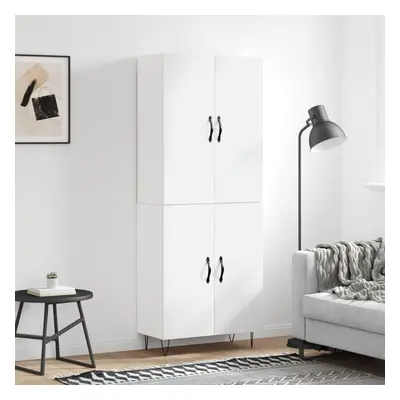 vidaXL Skříň highboard lesklá bílá 69,5 x 34 x 180 cm kompozitní dřevo