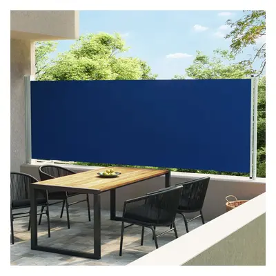 vidaXL Zatahovací boční markýza/zástěna na terasu 160x600 cm modrá