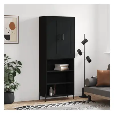 vidaXL Skříň highboard černá 69,5 x 34 x 180 cm kompozitní dřevo