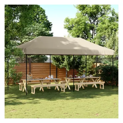 vidaXL Skládací party stan pop-up taupe 580 x 292 x 315 cm