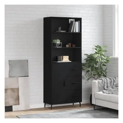 vidaXL Skříň highboard černá 69,5 x 34 x 180 cm kompozitní dřevo