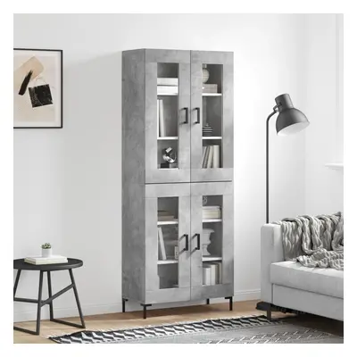 vidaXL Skříň highboard betonově šedá 69,5x34x180 cm kompozitní dřevo