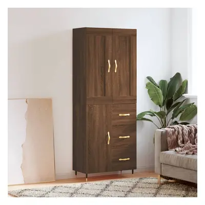 vidaXL Skříň highboard hnědý dub 69,5 x 34 x 180 cm kompozitní dřevo