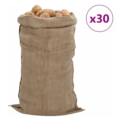 vidaXL Jutové pytle 30 ks 65 x 135 cm 100% juta 340 g/m²