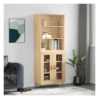 vidaXL Skříň highboard dub sonoma 69,5 x 34 x 180 cm kompozitní dřevo