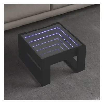 vidaXL Konferenční stolek s Infinity LED černý 50 x 53 x 30 cm