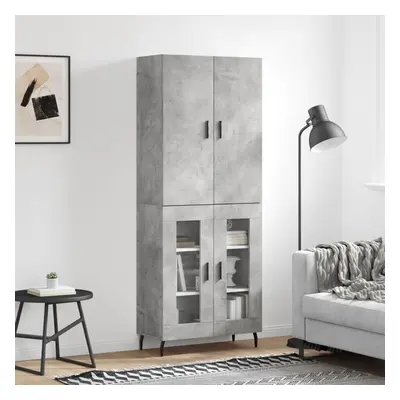 vidaXL Skříň highboard betonově šedá 69,5x34x180 cm kompozitní dřevo