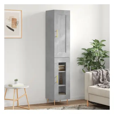 vidaXL Skříň highboard betonově šedá 34,5x34x180 cm kompozitní dřevo