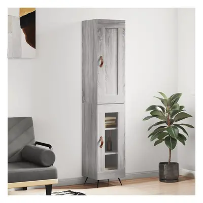 vidaXL Skříň highboard šedá sonoma 34,5 x 34 x 180 cm kompozitní dřevo