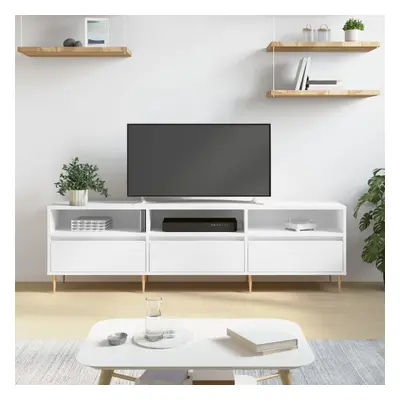 vidaXL TV skříňka bílá 150 x 30 x 44,5 cm kompozitní dřevo