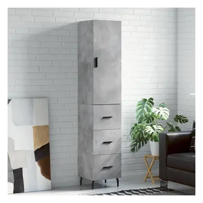 vidaXL Skříň highboard betonově šedá 34,5x34x180 cm kompozitní dřevo