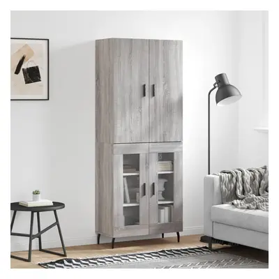 vidaXL Skříň highboard šedá sonoma 69,5 x 34 x 180 cm kompozitní dřevo