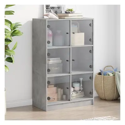 vidaXL Highboard s dvířky betonově šedý 68x37x109 cm kompozitní dřevo