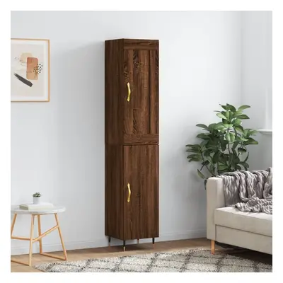 vidaXL Skříň highboard hnědý dub 34,5 x 34 x 180 cm kompozitní dřevo