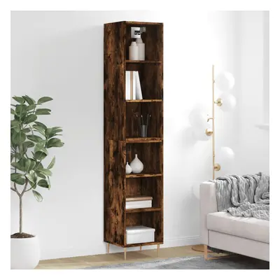 vidaXL Skříň highboard kouřový dub 34,5x32,5x180 cm kompozitní dřevo