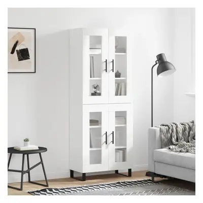 vidaXL Skříň highboard bílá 69,5 x 34 x 180 cm kompozitní dřevo