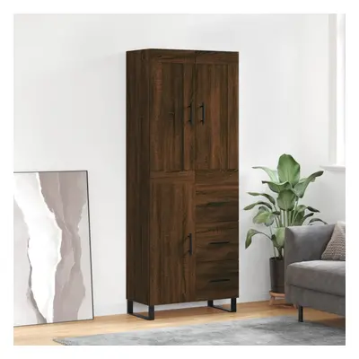 vidaXL Skříň highboard hnědý dub 69,5 x 34 x 180 cm kompozitní dřevo