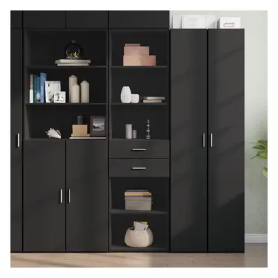 vidaXL Skříň highboard černá 50 x 42,5 x 185 cm kompozitní dřevo