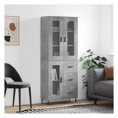 vidaXL Skříň highboard betonově šedá 69,5x34x180 cm kompozitní dřevo