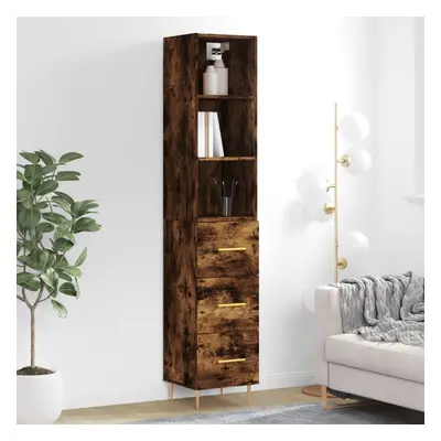 vidaXL Skříň highboard kouřový dub 34,5 x 34 x 180 cm kompozitní dřevo