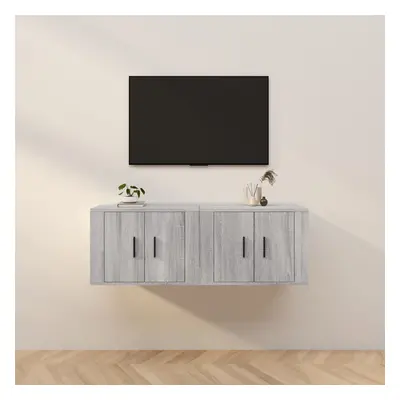 vidaXL Nástěnné TV skříňky 2 ks šedé sonoma 57 x 34,5 x 40 cm