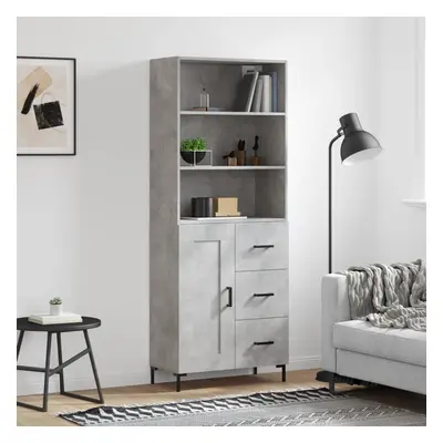 vidaXL Skříň highboard betonově šedá 69,5x34x180 cm kompozitní dřevo