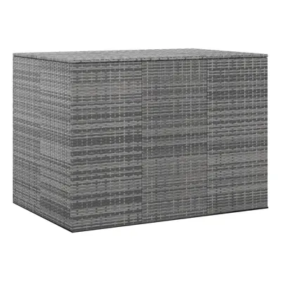 vidaXL Zahradní úložný box PE ratan 145 x 100 x 103 cm šedý