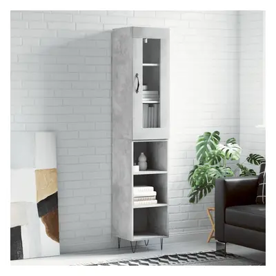 vidaXL Skříň highboard betonově šedá 34,5x34x180 cm kompozitní dřevo