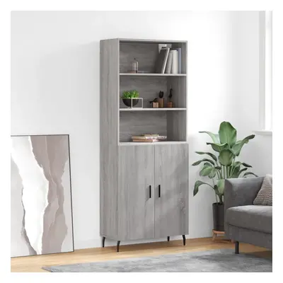 vidaXL Skříň highboard šedá sonoma 69,5 x 34 x 180 cm kompozitní dřevo