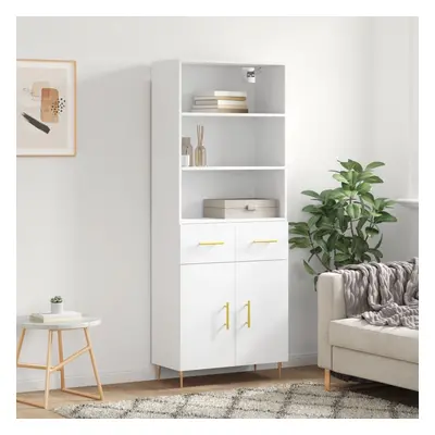 vidaXL Skříň highboard bílá 69,5 x 34 x 180 cm kompozitní dřevo