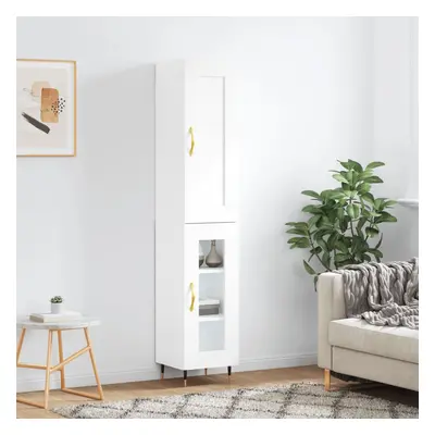 vidaXL Skříň highboard bílá 34,5 x 34 x 180 cm kompozitní dřevo