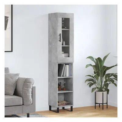 vidaXL Skříň highboard betonově šedá 34,5x34x180 cm kompozitní dřevo