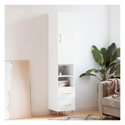 vidaXL Skříň highboard bílá 34,5 x 34 x 180 cm kompozitní dřevo