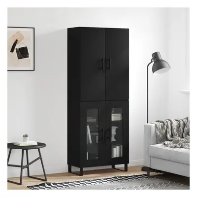 vidaXL Skříň highboard černá 69,5 x 34 x 180 cm kompozitní dřevo