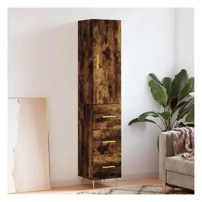 vidaXL Skříň highboard kouřový dub 34,5 x 34 x 180 cm kompozitní dřevo