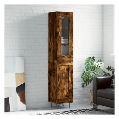 vidaXL Skříň highboard kouřový dub 34,5 x 34 x 180 cm kompozitní dřevo