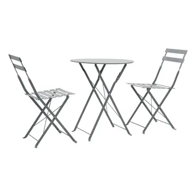 vidaXL 3dílný bistro set ocelový černý