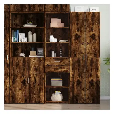 vidaXL Skříň highboard kouřový dub 50 x 42,5 x 185 cm kompozitní dřevo