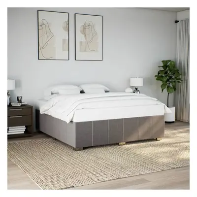 vidaXL Rám postele bez matrace taupe 180 x 200 cm textil