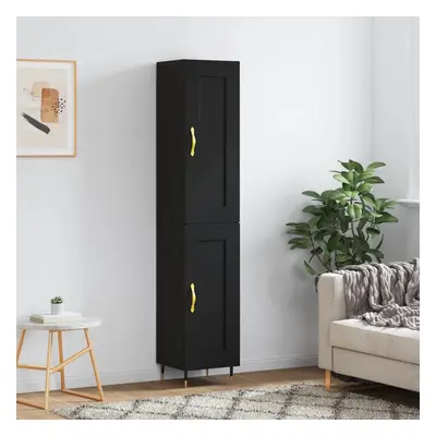 vidaXL Skříň highboard černá 34,5 x 34 x 180 cm kompozitní dřevo