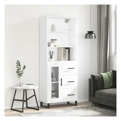 vidaXL Skříň highboard bílá 69,5 x 34 x 180 cm kompozitní dřevo