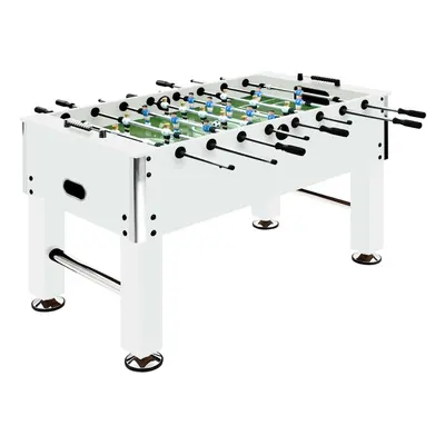 vidaXL Stolní fotbal ocel 60 kg 140 x 74,5 x 87,5 cm bílý