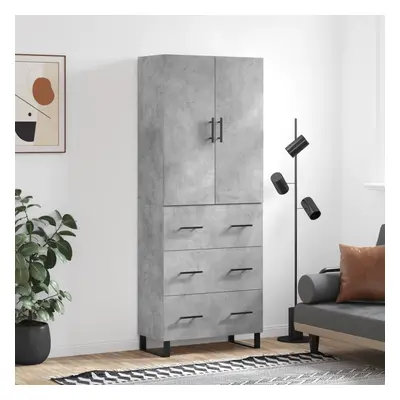 vidaXL Skříň highboard betonově šedá 69,5x34x180 cm kompozitní dřevo