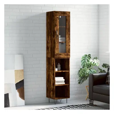 vidaXL Skříň highboard kouřový dub 34,5 x 34 x 180 cm kompozitní dřevo