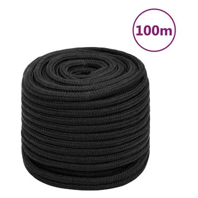 vidaXL Lodní lano celočerné 18 mm 100 m polypropylen