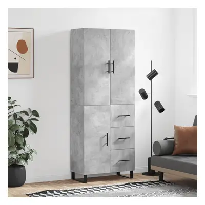 vidaXL Skříň highboard betonově šedá 69,5x34x180 cm kompozitní dřevo